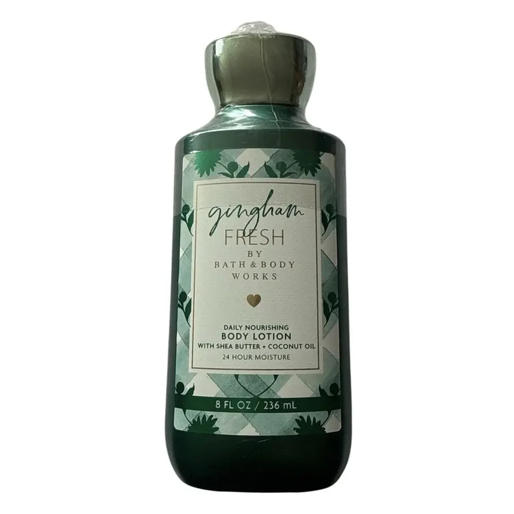 NEW Bath & Body Works Gingham Fresh Body Lotion 8oz Pear Clementine Daisy